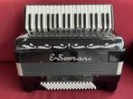 Z.g.a.n. E.Soprani accordeon . 80bas ., 80-bas, Zo goed als nieuw, Met riemen, Toetsaccordeon