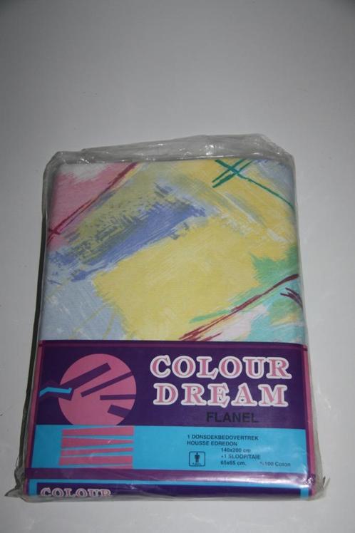 colour dream 1-pers flanel dekbedovertrek kussensloop nieuw, Huis en Inrichting, Slaapkamer | Beddengoed, Nieuw, Dekbedovertrek