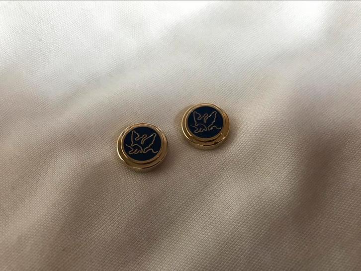 Couvre-boutons avec le logo de la marque Gauloise, Handtassen en Accessoires, Manchetknopen, Nieuw, Overige materialen, Verguld