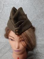 Britse field service dress cap WO2 met messing knopen, Verzamelen, Ophalen of Verzenden