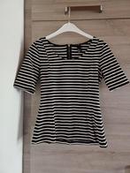 Blouse habillée H&M rayée noir et blanc taille S, Enlèvement ou Envoi, Comme neuf, Taille 36 (S), Autres couleurs