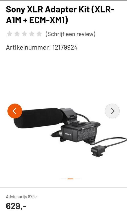***Sony XLR Adapter kit*** (XLR A1M+ECM -XM1), Audio, Tv en Foto, Fotografie | Professionele apparatuur, Zo goed als nieuw, Ophalen of Verzenden