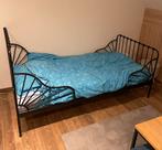 Stalen eenpersoons meegroeibed + nieuwe meegroeimatras, Huis en Inrichting, Slaapkamer | Bedden, Ophalen, Zo goed als nieuw, Eenpersoons