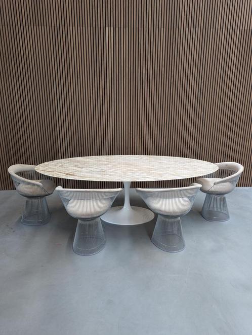 Knoll Saarinen eettafel - Calacatta marmer - 244cm, Antiek en Kunst, Antiek | Meubels | Tafels