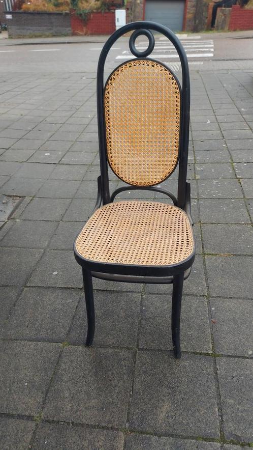 5 vintage Thonet stoelen n17 in hout met webbing rug en zit, Huis en Inrichting, Stoelen, Zo goed als nieuw, Vijf, Zes of meer stoelen