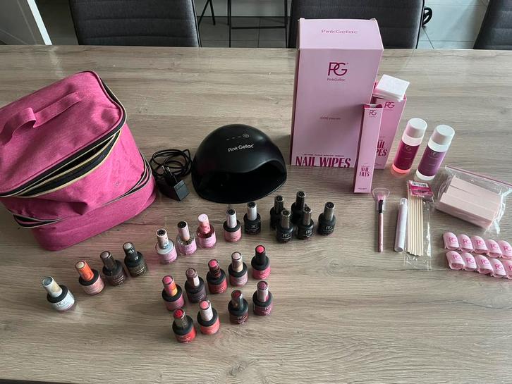 Pink Gellac volledig pakket, Handtassen en Accessoires, Uiterlijk | Cosmetica en Make-up, Zo goed als nieuw, Ophalen