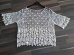 Blouse in kant, M/L, Kleding | Dames, Ophalen of Verzenden, Zo goed als nieuw, Maat 42/44 (L), Wit