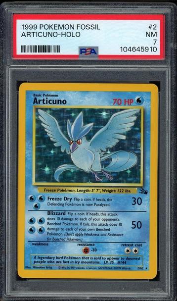 Articuno Holo PSA 7 - 2/62 - Fossil 1999 beschikbaar voor biedingen