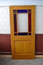 Porte rustique avec verre coloré, Bricolage & Construction, Fenêtres & Moustiquaires, Moins de 200 cm, Verre, Enlèvement, Utilisé