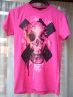 T-shirt met doodskop van H&M maat 158-164, Kinderen en Baby's, Kinderkleding | Maat 164, Ophalen of Verzenden, Zo goed als nieuw