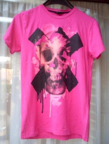 T-shirt met doodskop van H&M maat 158-164 beschikbaar voor biedingen