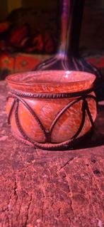 Coupe Schneider pâte de verre et fer forgé, Enlèvement ou Envoi