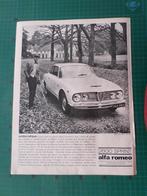 Alfa Roméo 2600 Sprint - publicité papier - 1964, Verzamelen, Merken en Reclamevoorwerpen, Overige typen, Gebruikt, Ophalen of Verzenden