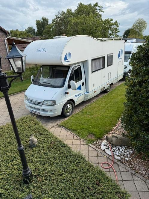 Mobilhome gekeurd xxl garage vast bed eerst is eerst, Caravans en Kamperen, Mobilhomes, Bedrijf, Alkoof, Fiat, Boiler, Ophalen