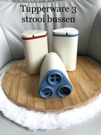 Tupperware 3 strooi bussen, Comme neuf, Crème, Boîte, Envoi