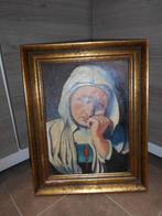 Mooie oude schilderij - F. Denil, Ophalen of Verzenden