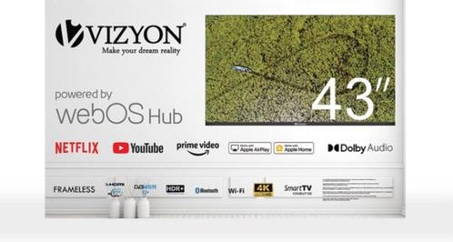 Vizyon VZ43EU7100 - 43 pouces - webOS - LED 4K - 2024, TV, Hi-fi & Vidéo, Télévisions, Neuf, QLED, 100 cm ou plus, 4k (UHD), Autres marques