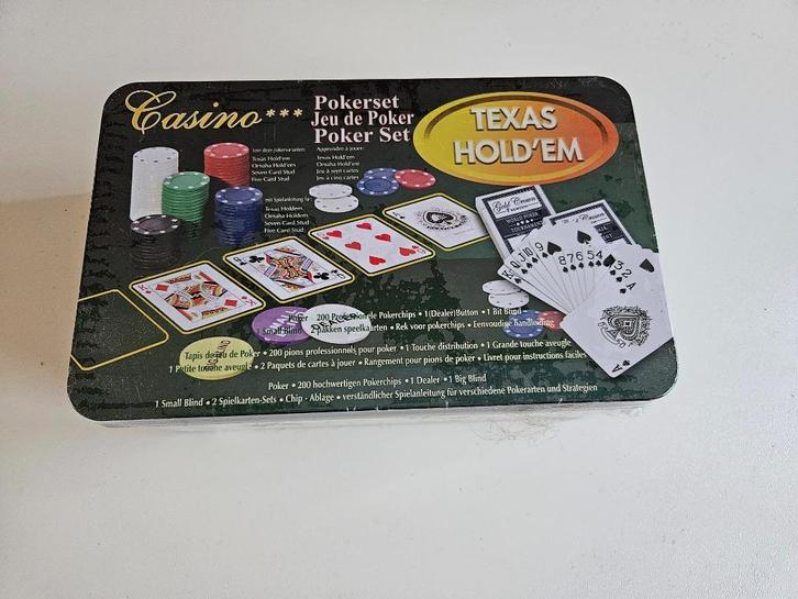 Texas hold 'em poker set, Hobby en Vrije tijd, Gezelschapsspellen | Kaartspellen, Nieuw, Ophalen of Verzenden