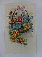 vieille carte postale fleurs roses ne m'oubliez pas, Collections, Affranchie, Autres thèmes, Envoi