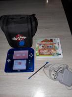 Nintendo 2ds Crystal Blue + Animal Crossing + accessoires, Met games, Gebruikt, Blauw, 2DS