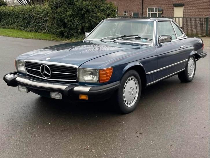 Mercedes 380SL san francisco, Auto's, Oldtimers, Particulier, Mercedes-Benz, Benzine, Cabriolet, 3 deurs, Automaat, Blauw, Grijs