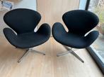Set Swan Chair loungestoelen – Arne Jacobsen, Huis en Inrichting, Fauteuils, Ophalen, Gebruikt, Minder dan 75 cm, Metaal