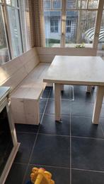 Steigerhouten hoekbank met eettafel, Huis en Inrichting, Ophalen