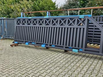 Woodlook schuifpoort nieuw model: 400x150cm zwart compleet! beschikbaar voor biedingen