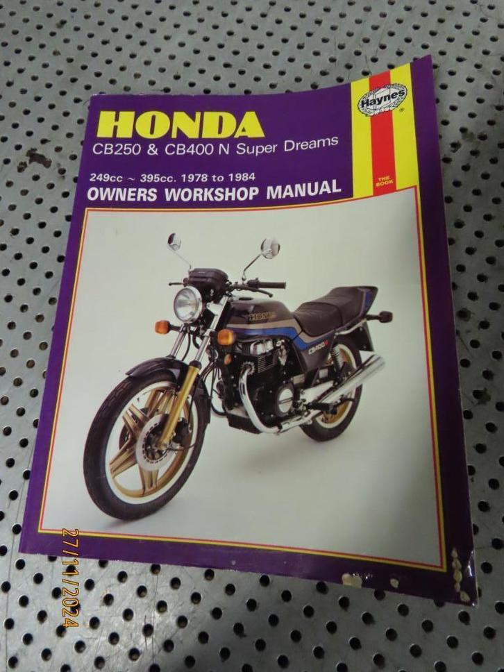 Werkplaatshandboek Honda CB250 & CB400 N Super Dreams, Motos, Modes d'emploi & Notices d'utilisation, Honda, Enlèvement ou Envoi