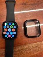 Apple Watch Series 9 - 45 mm - Zwart met 3 beschermers, Handtassen en Accessoires, Smartwatches, Ophalen, Zo goed als nieuw, Zwart