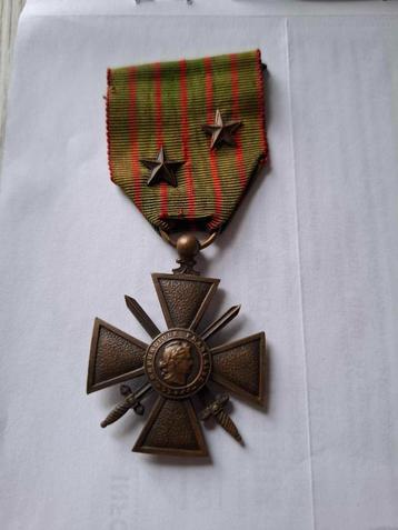 Franse medaille Croix de Guerre WO 1 beschikbaar voor biedingen