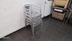 Lot de 4 fauteuils en aluminium Argenté 530 x 580 x 735 mm D, Comme neuf, Enlèvement ou Envoi