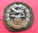 Cap Badge bi-métal "HAMPSHIRE Rgt". Original WWII., Emblème ou Badge, Enlèvement, Armée de terre