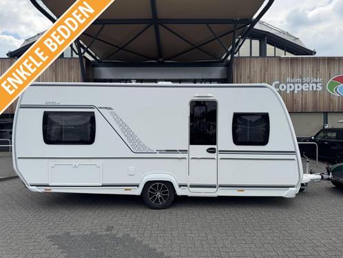 Fendt Apero 495 SG 2024 MOVER + LUIFEL!, Caravans en Kamperen, Caravans, tot en met 4, 1250 - 1500 kg, Treinzit, Fendt, 2 aparte bedden