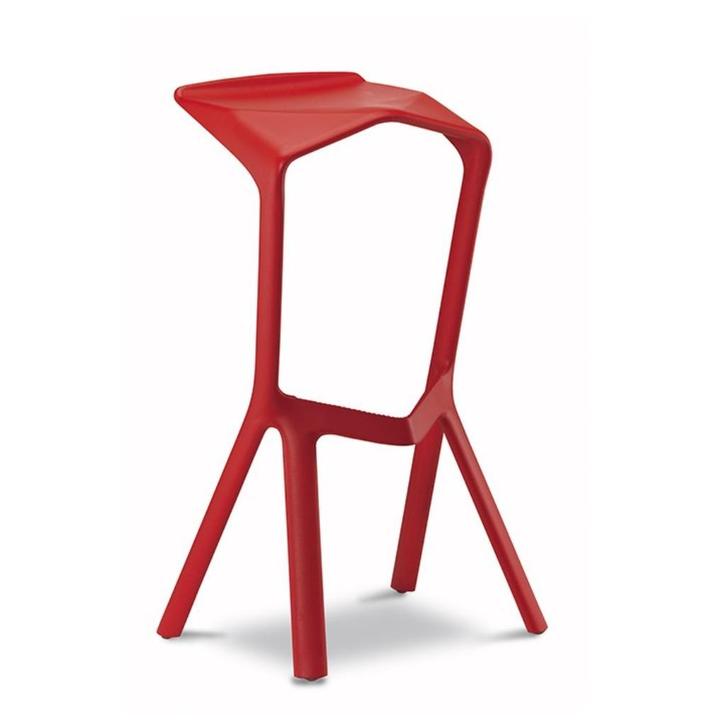 4 Barkrukken Miura Design (4 stuks), Huis en Inrichting, Barkrukken, Gebruikt, 60 tot 90 cm, Kunststof, 4 krukken, Met voetsteun
