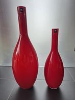 Rode decoratieve vazen, Huis en Inrichting, Woonaccessoires | Vazen, Glas, Ophalen, Rood