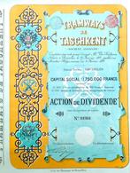 Tramways of Tashkent (Oezbekistan) 1897, Postzegels en Munten, Aandelen en Waardepapieren, Ophalen of Verzenden, Aandeel, Voor 1920