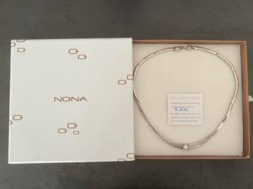 Zilveren ketting met certificaat merk Nona, Bijoux, Sacs & Beauté, Enlèvement ou Envoi, Comme neuf, Argent