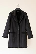 wollen damesmantel maat 38, Kleding | Dames, Maat 38/40 (M), Zwart, Ophalen of Verzenden, Zo goed als nieuw