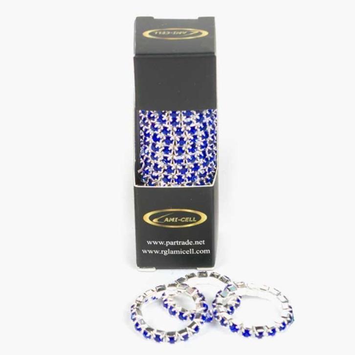 Vlechtelastiekjes met diamantjes Donker Blauw - Paardenelast, Dieren en Toebehoren, Paarden en Pony's | Verzorgingsproducten, Nieuw