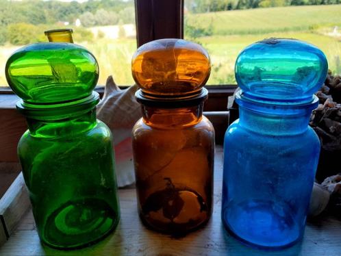 Antieke Glazen kruiden potten bokalen, Antiek en Kunst, Antiek | Glaswerk en Kristal, Ophalen