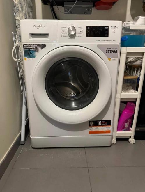 Machine à laver Whirlpool FreshCare+ 9 kg, Electroménager, Lave-linge, Utilisé, Élévateur, 8 à 10 kg, Moins de 85 cm, 1200 à 1600 tours