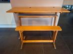 Authentieke schoolbank met zitbankje, Huis en Inrichting, Ophalen