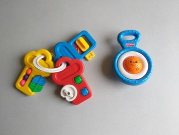 Babyspeelgoed Fisher Price (sleutelbos, rammelaar, potjes) beschikbaar voor biedingen