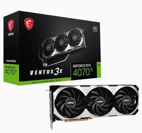 MSI GeForce RTX 4070 Ti VENTUS 3X E1 12G OC grafische kaart, Computers en Software, Videokaarten, Nieuw, Nvidia, PCI-Express 4.0