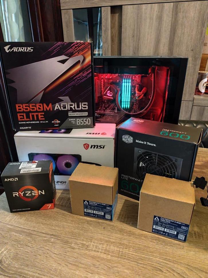 Gaming pc ryzen 5800x, Computers en Software, Desktop Pc's, 4 Ghz of meer, HDD, 64 GB of meer, Gaming, Ophalen