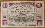 Monnaie d'urgence Duo 10c et 25c VERVIERS 1914, Série, Enlèvement