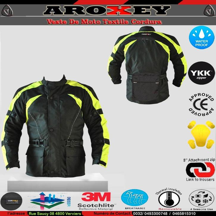 veste de moto textile cordura 600D Armure amovible CE neuf, Motos, Vêtements | Vêtements de moto, Manteau | tissu, Femmes, Hommes