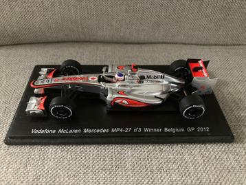  Jenson Button 1:43 Winner Belgium GP Mclaren MP4-27 Spark beschikbaar voor biedingen