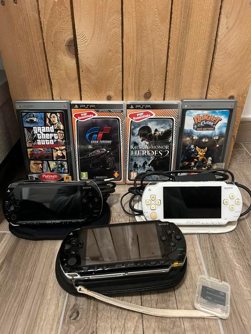 3 psp + jeux + ps2-ps3, Consoles de jeu & Jeux vidéo, Consoles de jeu | Sony PSP, Utilisé, Autres modèles, Autres couleurs, Enlèvement